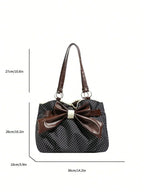 Large Polka Dot Ruffle Tote Bag