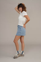 Atlas Denim Mini Skirt