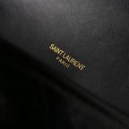 Saint Laurent Niki Medium Black Crinkled Leather Shoulder Bag