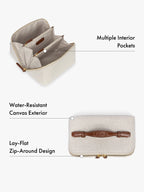 Colette Lay-Flat Toiletry Bag in Canvas