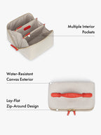 Colette Lay-Flat Toiletry Bag in Canvas