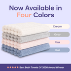 Ribbed Bath Towels (4-Pack)